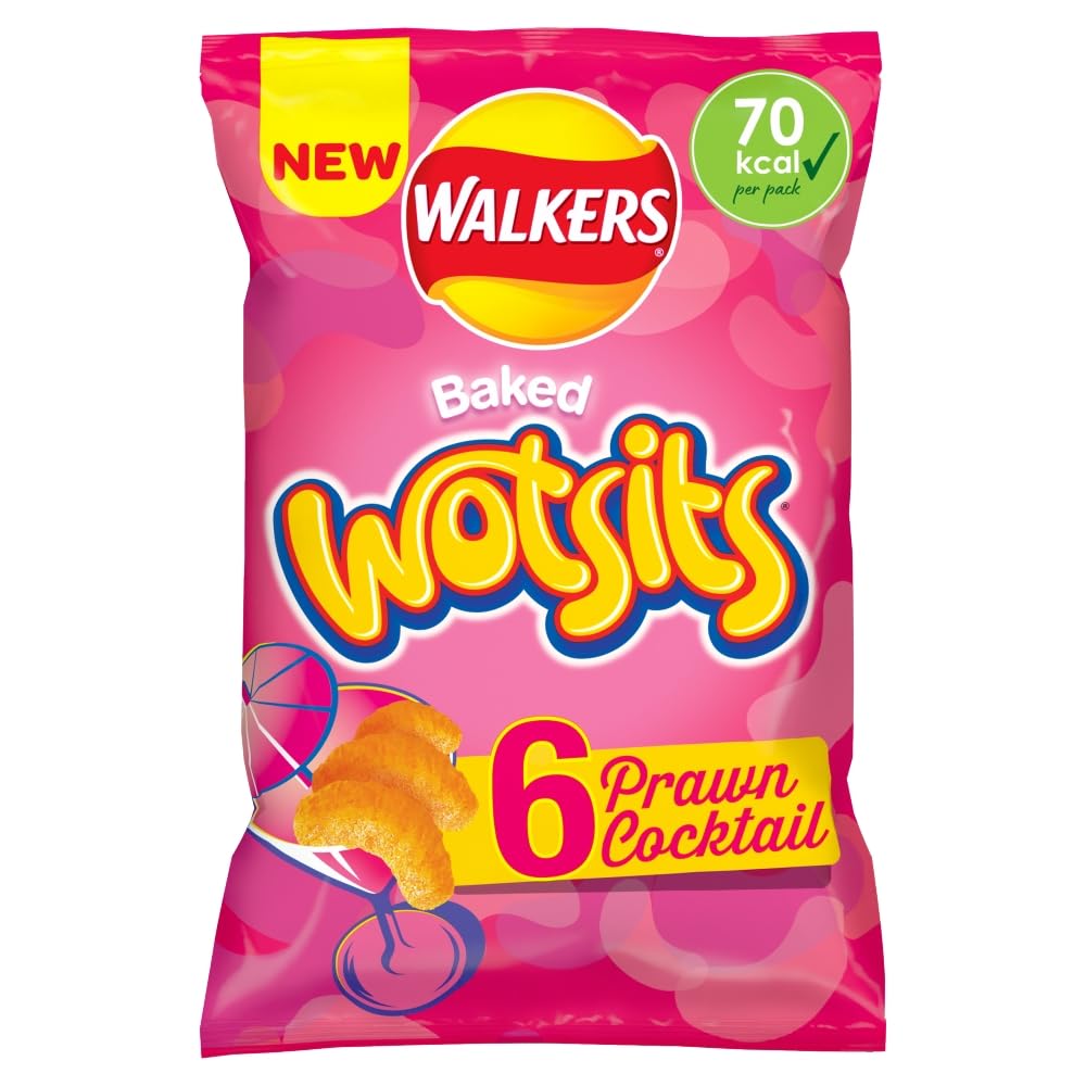 Walkers Wotsits Prawn Cocktail Snacks Crisps 6X13.5g 1