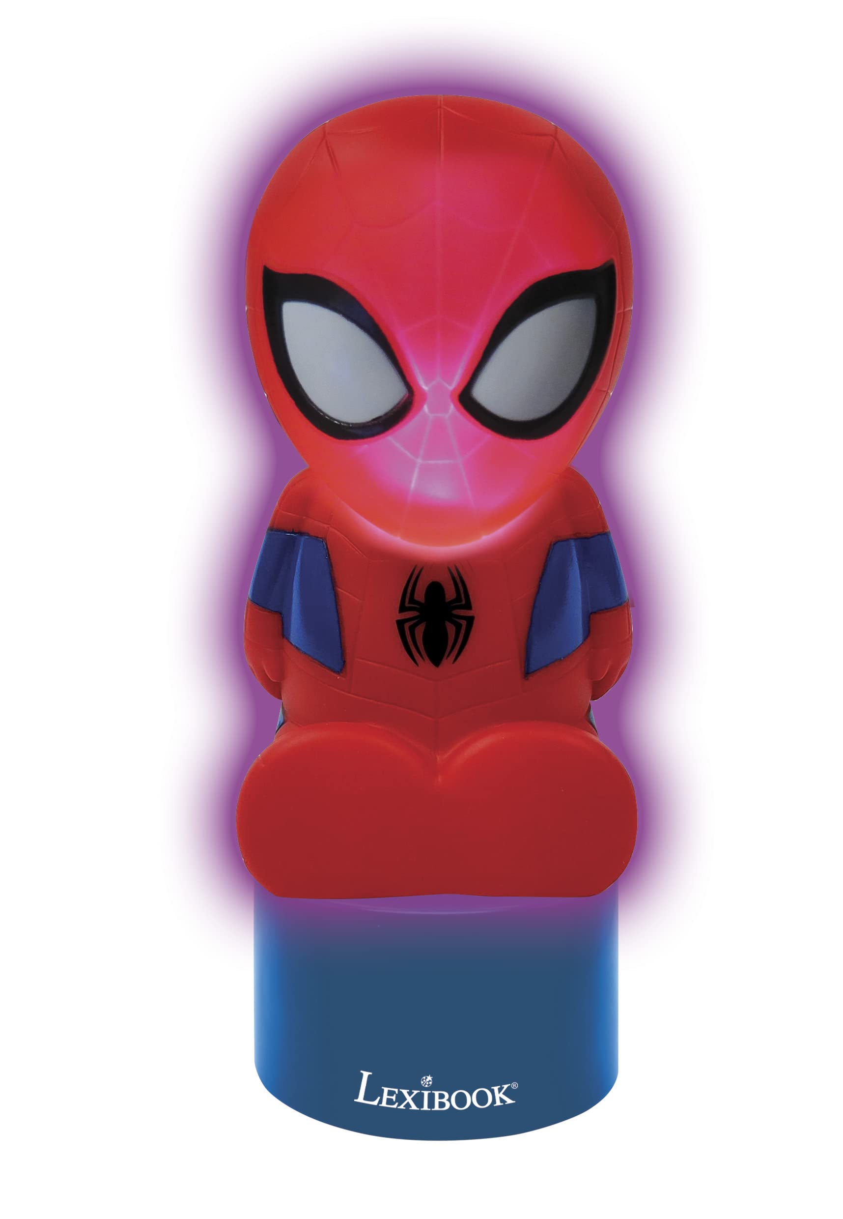 Spiderman Nightlight and Speaker with Color Change, Battery Operated, Blue/Red - NS01SP
