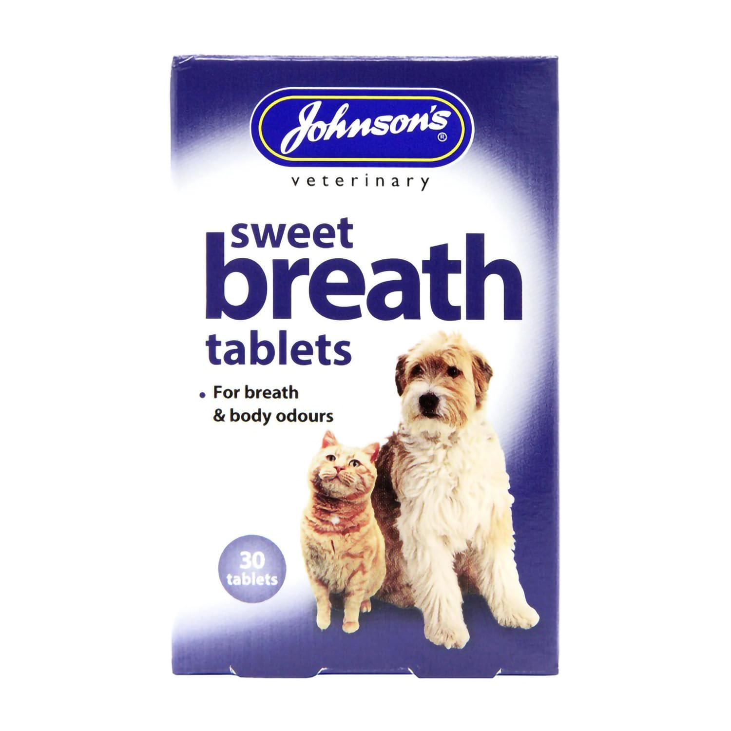 Johnsons Sweet Breath Tablets for Cats & Dogs - Fresh Mint Flavour | 30 Count