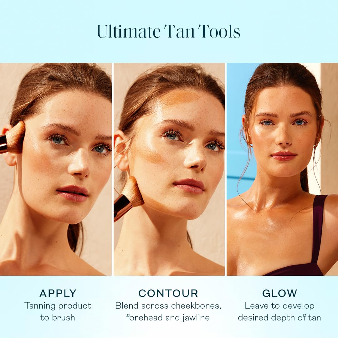 St.Tropez Ultimate Tan Face Brush - Flawless Streak-Free Application | Vegan Bristles | Blue 4