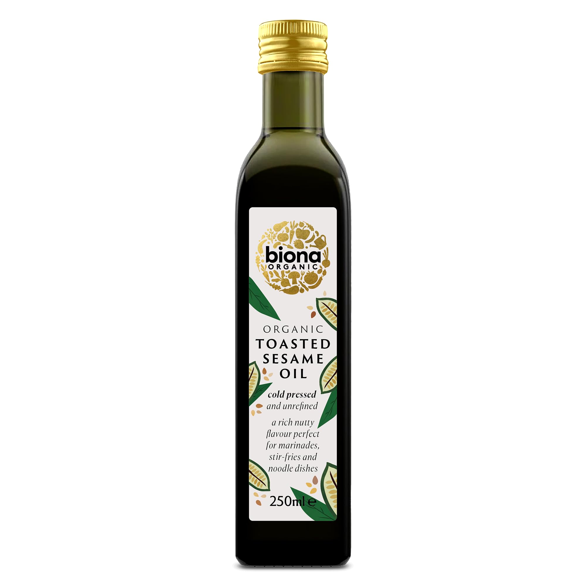 Biona Organic Toasted Sesame Seed Oil - Cold Pressed Unrefined | 250ml