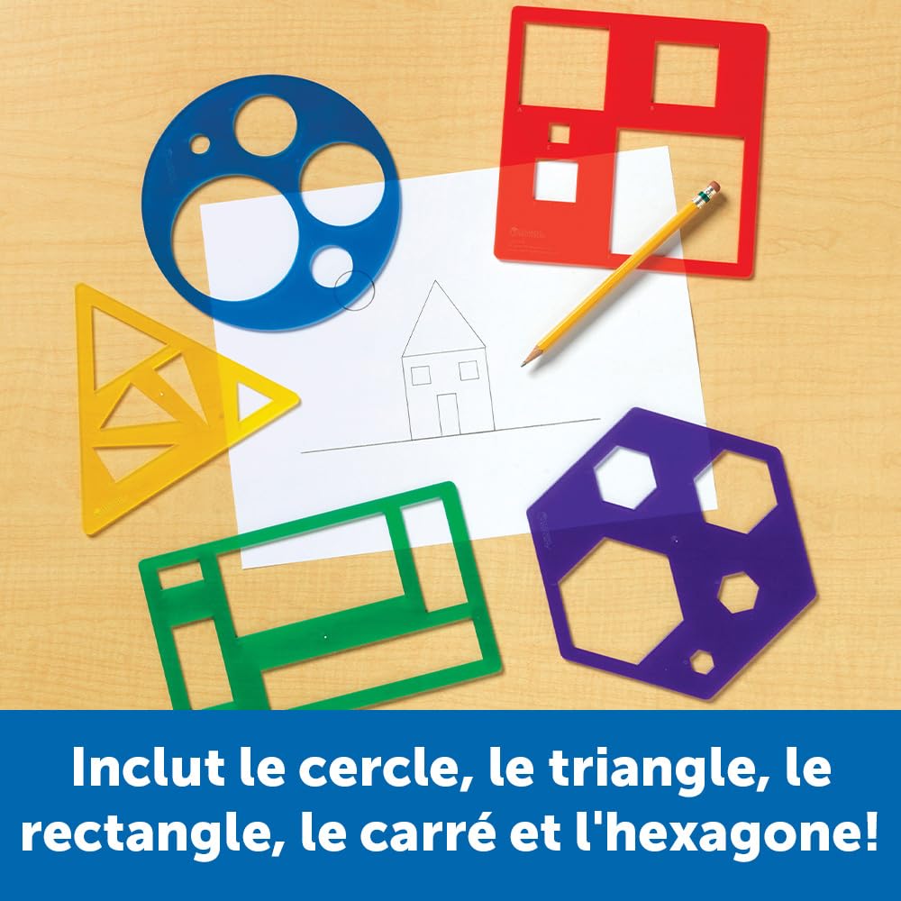 Learning Resources Primary Shapes Template Set - 5 Templates