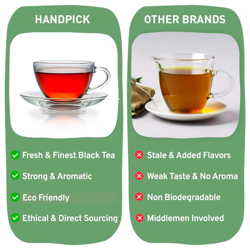 HANDPICK Earl Grey Black Tea Bags (100 Count) - 100% Pure Assam Tea with Bergamot Extract, Citrus Flavor, Brew Hot or Iced 3