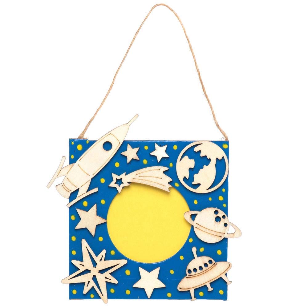 Baker Ross Outer Space Wooden Shape Decorations AX318 - Pack of 45 Solar System Shapes 3