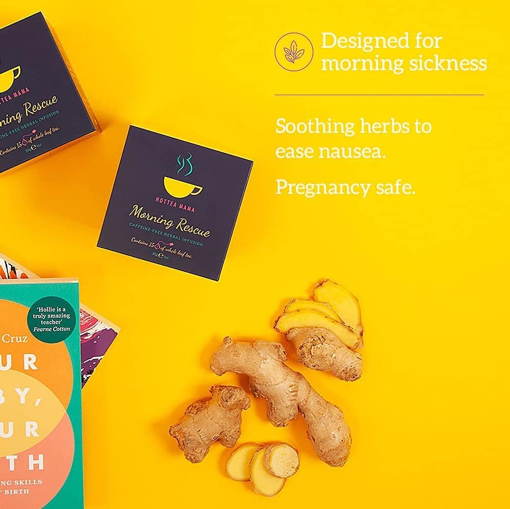 HOTTEA MAMA Morning Rescue Pregnancy Tea | Caffeine-Free Herbal Blend for Nausea Relief 4
