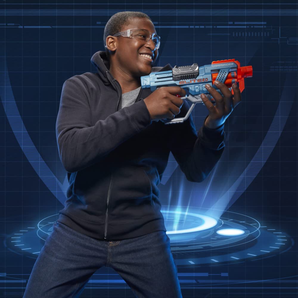 Nerf Elite 2.0 Commander RC-6 Blaster with 12 Nerf Darts | Slam Fire Action | Fires up to 90 Feet 2