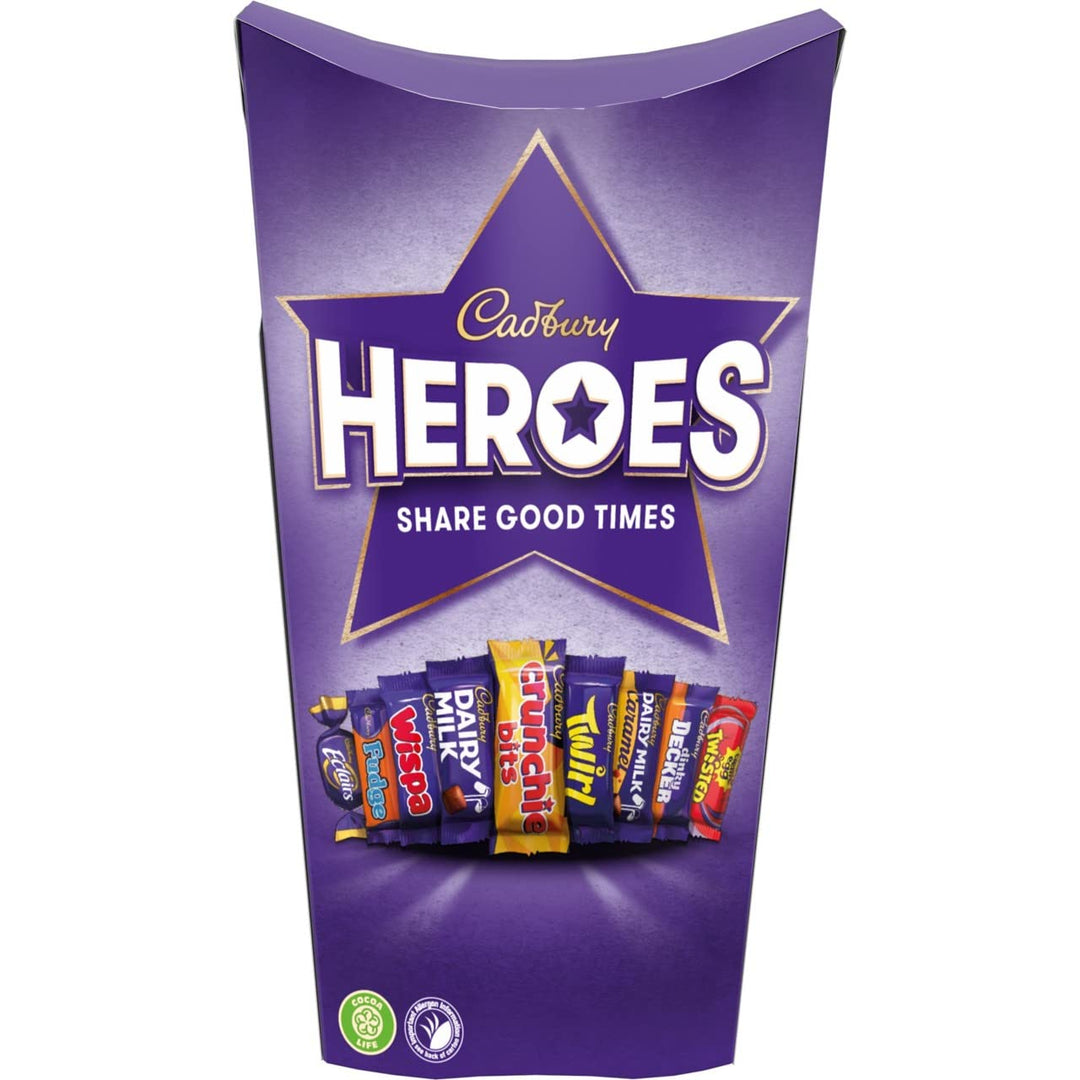 Cadbury Heroes Assorted Miniature Chocolate Bars 290g Carton