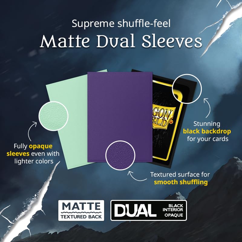 Dragon Shield Standard - Dual Matte Crypt (100 Sachets) - Card Sleeves for Trading Card Games