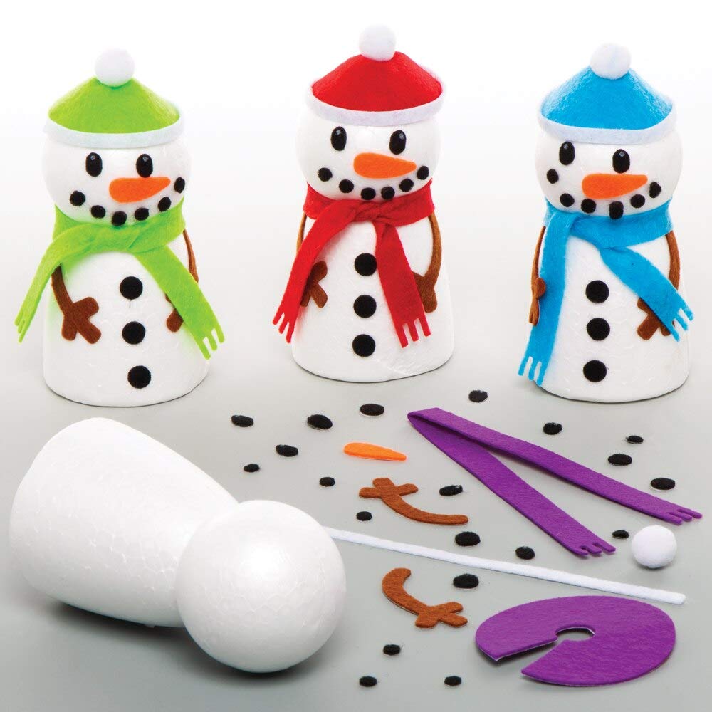 Baker Ross AT190 Build a Snowman Craft Kit - Christmas Arts & Crafts for Kids 5