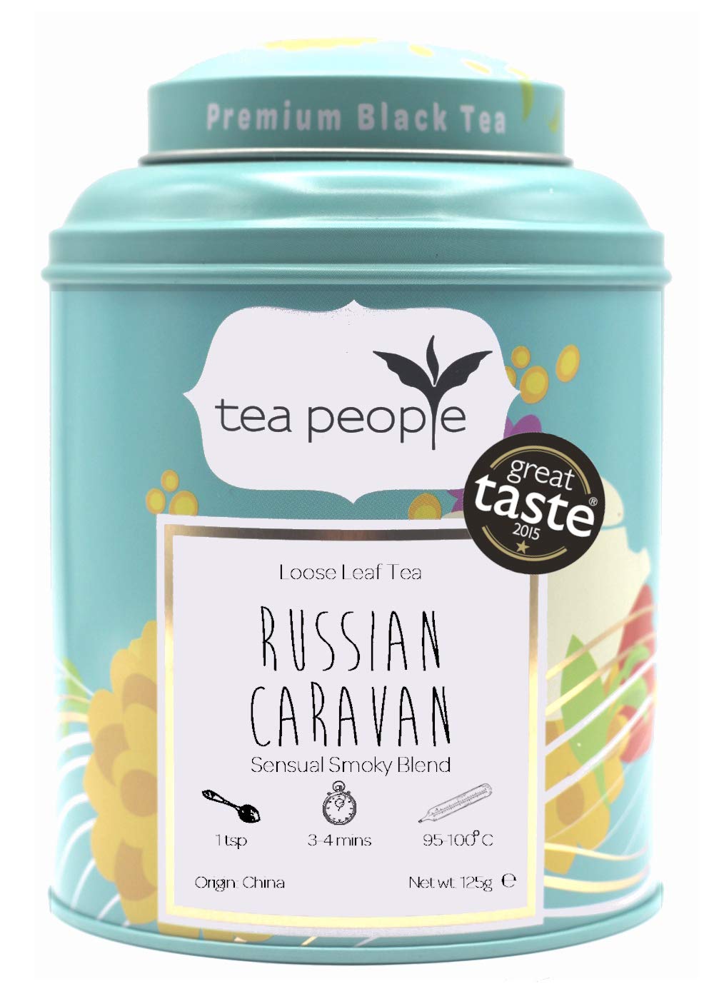 Tea People Russian Caravan Loose Tea - Blend of Keemun, Lapsang Souchong & Oolong | 125g Caddy