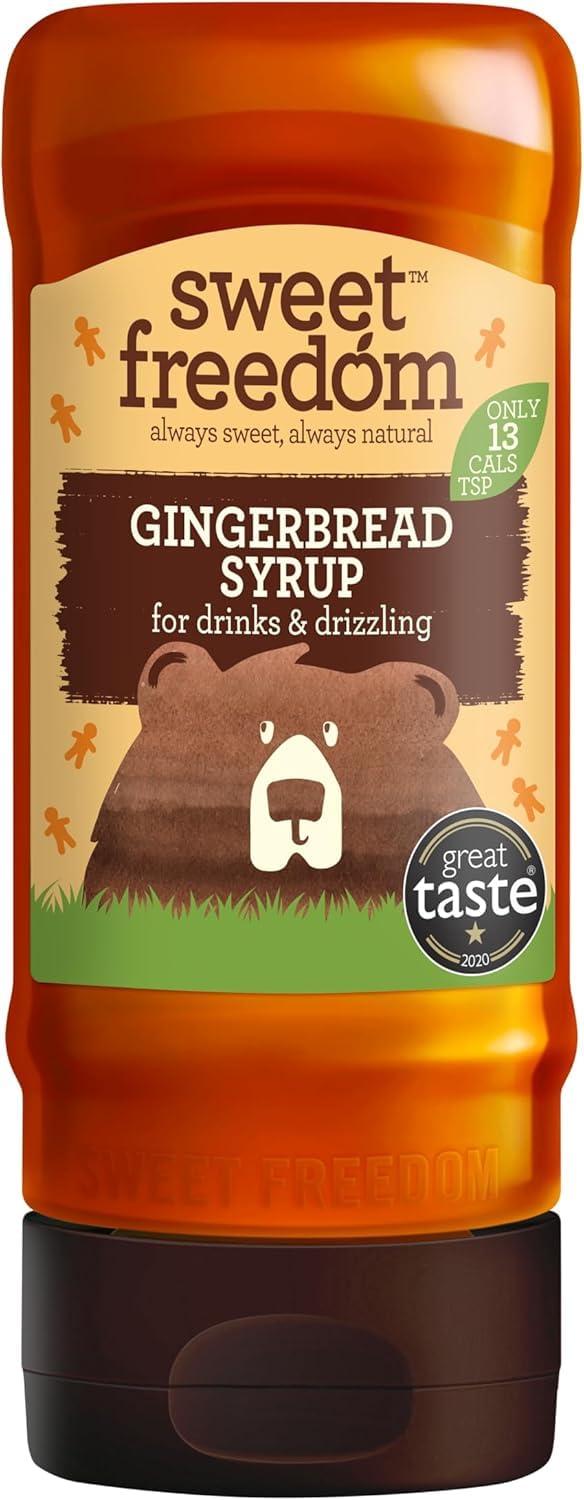 Sweet Freedom Gingerbread Syrup - Fruit Sweetened, Vegan Drizzle | 350g Bottle