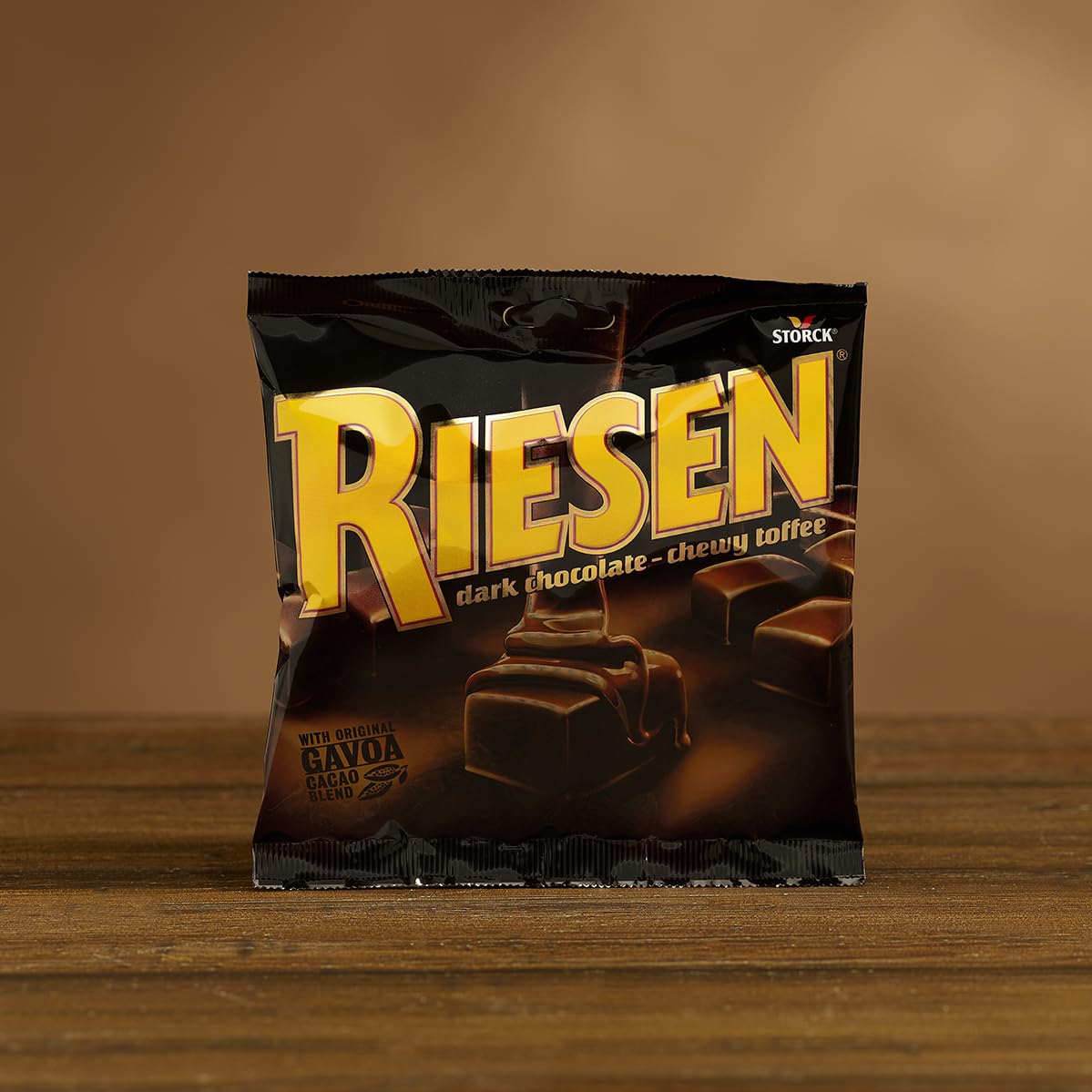 Riesen Dark Chocolate Covered Chewy Toffees - 135g Pack of 12 | Rich Caramel Center 3