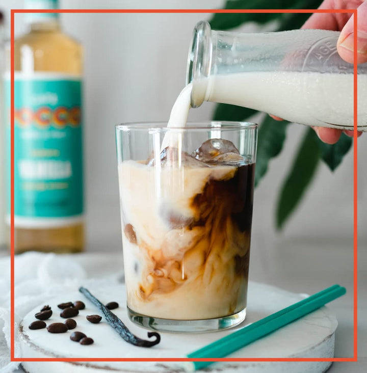 Cafe Pocco - Caramel & Vanilla Coffee Syrup Set (2 x 250ml Glass Bottles)