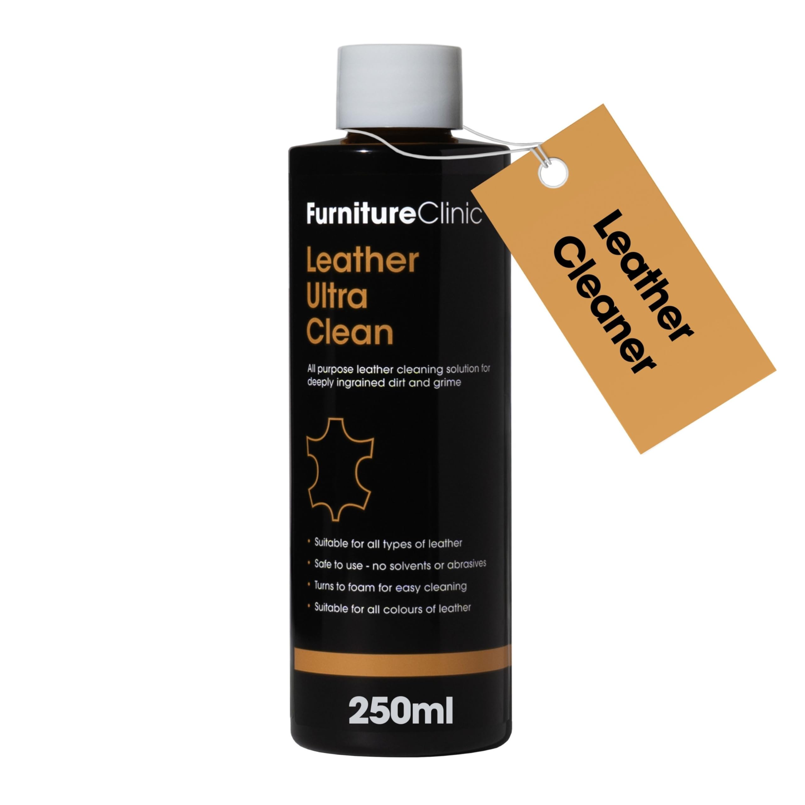 Furniture Clinic Leather Ultra Clean - Award-Winning Deep Cleaning for All Leather Types | 250ml