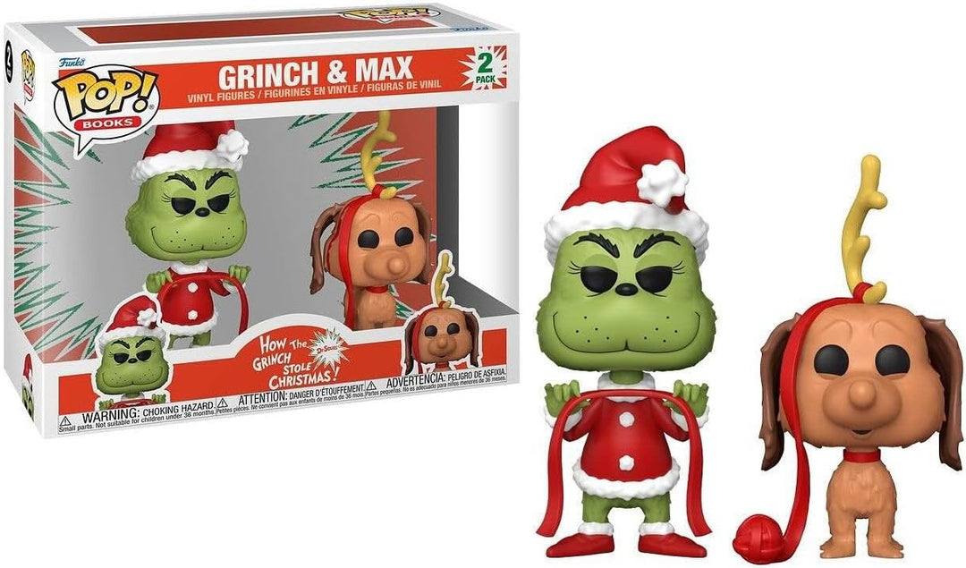 Funko Pop! Books How the Grinch Stole Christmas - The Grinch with Max Vinyl Figure 2-Pack (72505)