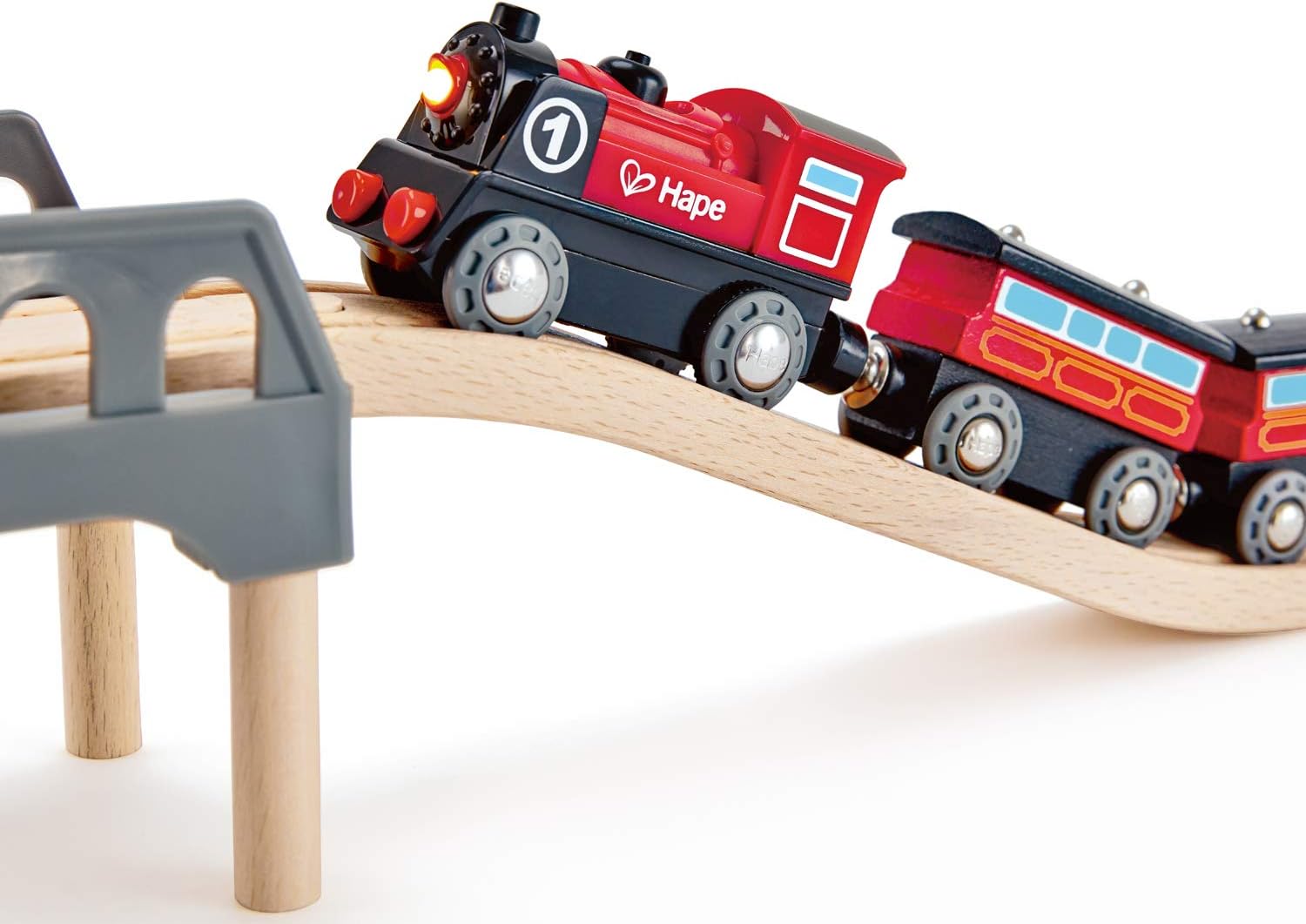 Hape E3703 Battery Powered Train Engine - Forward & Reverse Motion with Light-Up Headlight 2