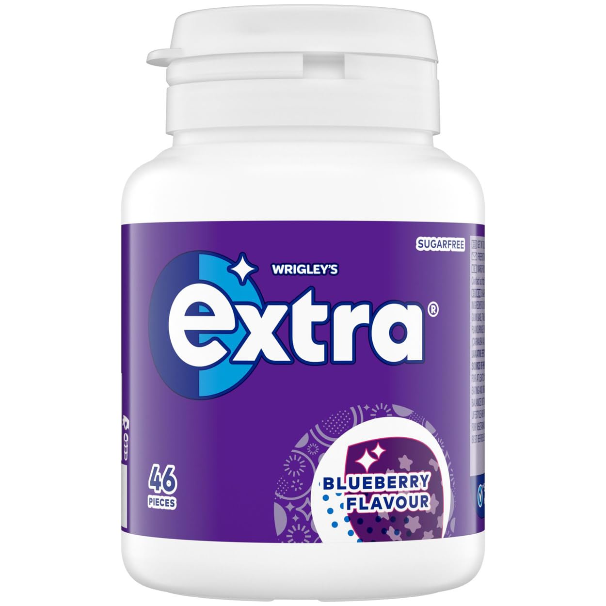 Extra - Blueberry Sugarfree Chewing Gum Bottle (46 Pieces) 6