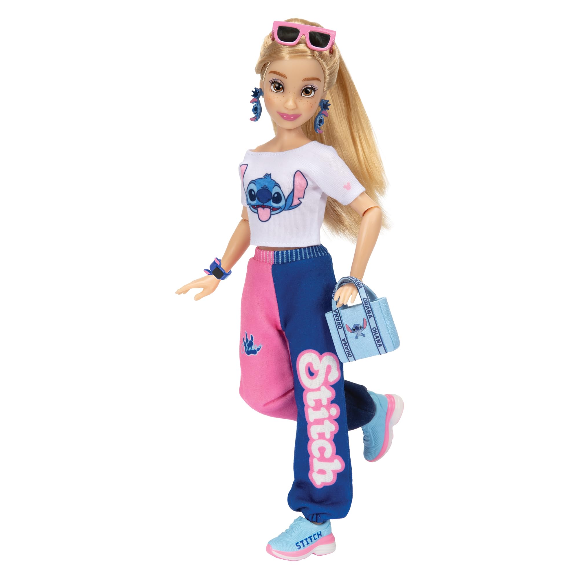 Disney ily 4EVER Stitch Fashion Doll with Varsity Jacket - 11.5" Tall, Poseable with Mickey Ring