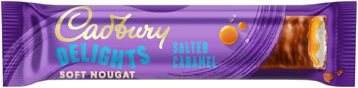Cadbury Delights Soft Nougat Salted Caramel Bars - Pack of 5 (22g Each)