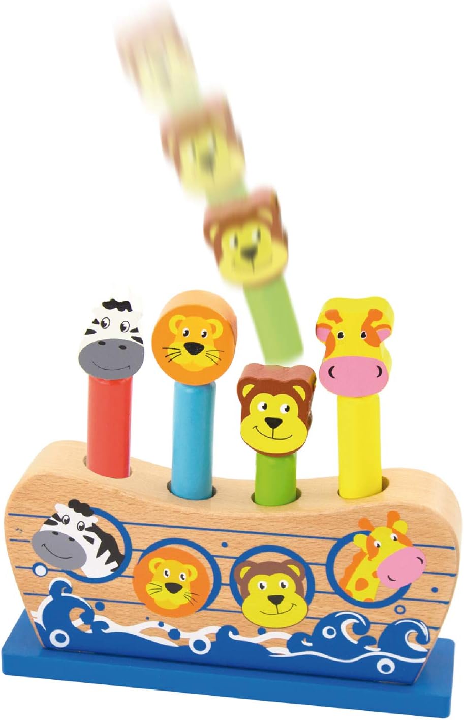 Viga Toys 500412 Pop Up Noah's Ark - Educational Wooden Toy for Toddlers 2+