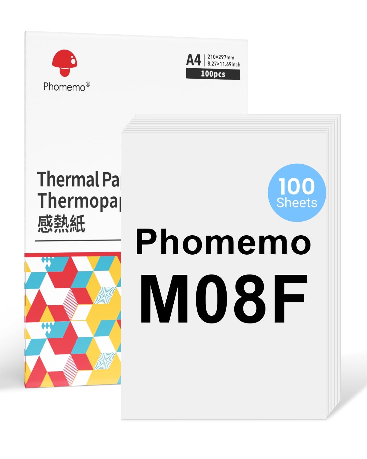 Phomemo A4 Thermal Paper - 100 Sheets | BPA/BPS Free | 210 x 297mm