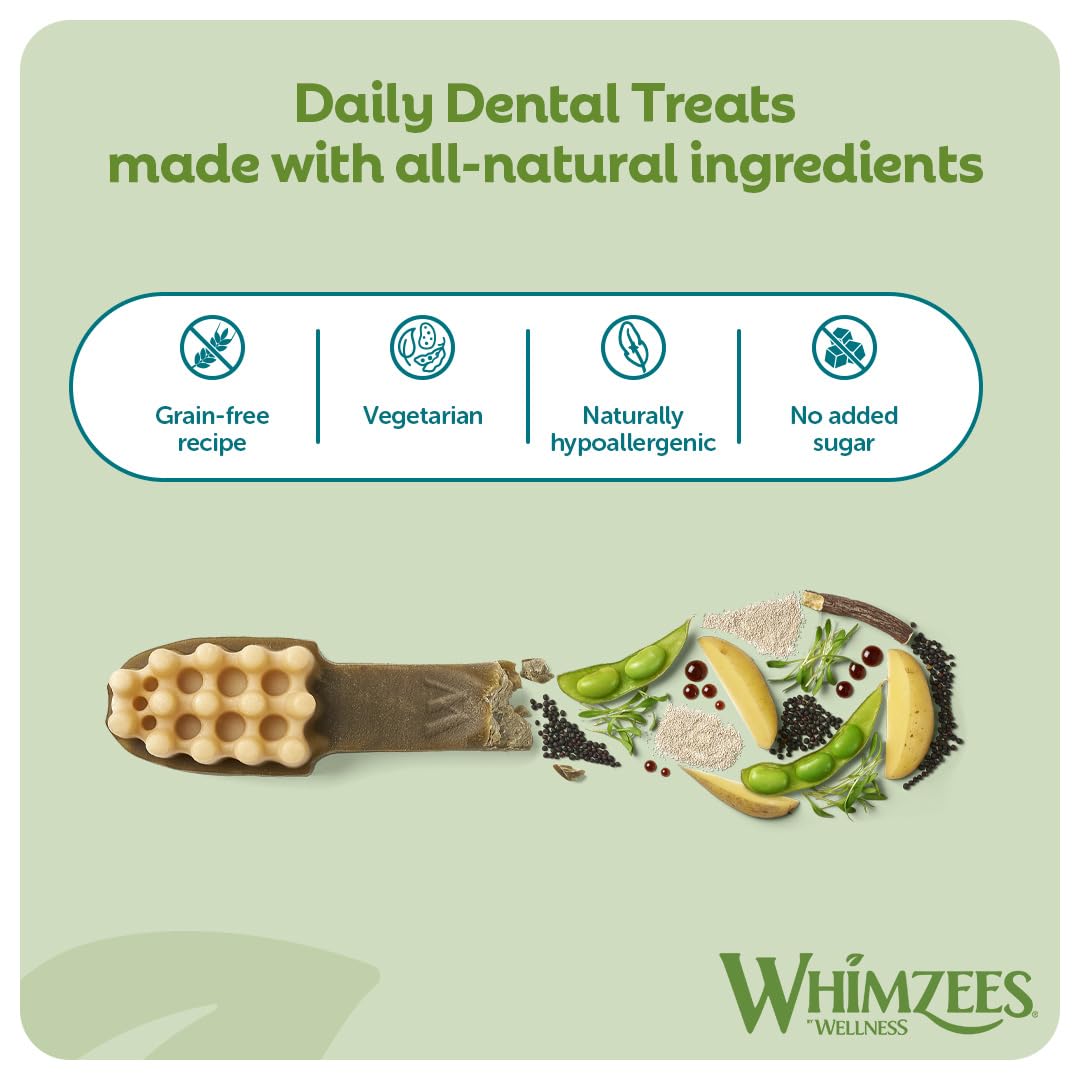 WHIMZEES Toothbrush S - 24 Pack Dog Dental Sticks for Small Breeds | Natural & Grain Free 3