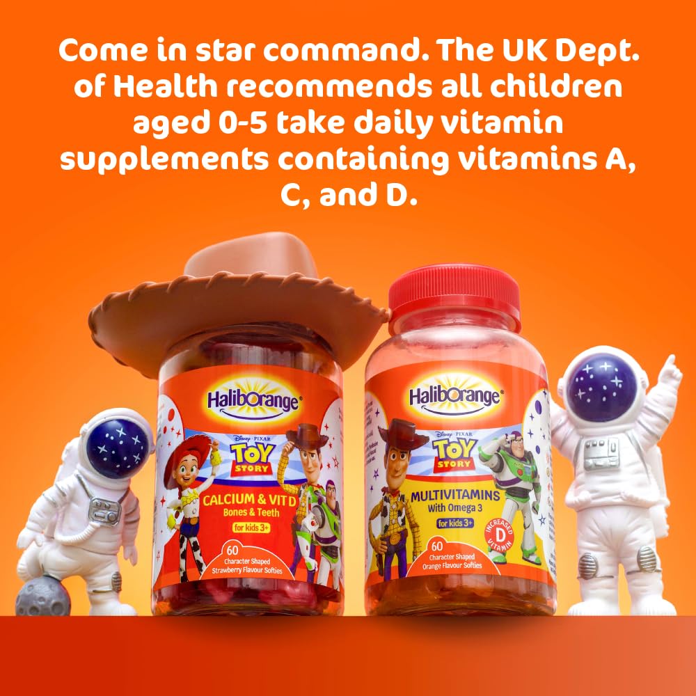 Haliborange Disney Pixar Toy Story Multivitamin & Omega-3 Softies for Kids | Orange Flavour | 60 Count 5