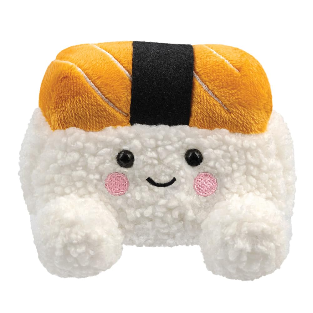 AURORA Palm Pals Suhiro Salmon Sushi Soft Toy 13cm White & Orange Collectible