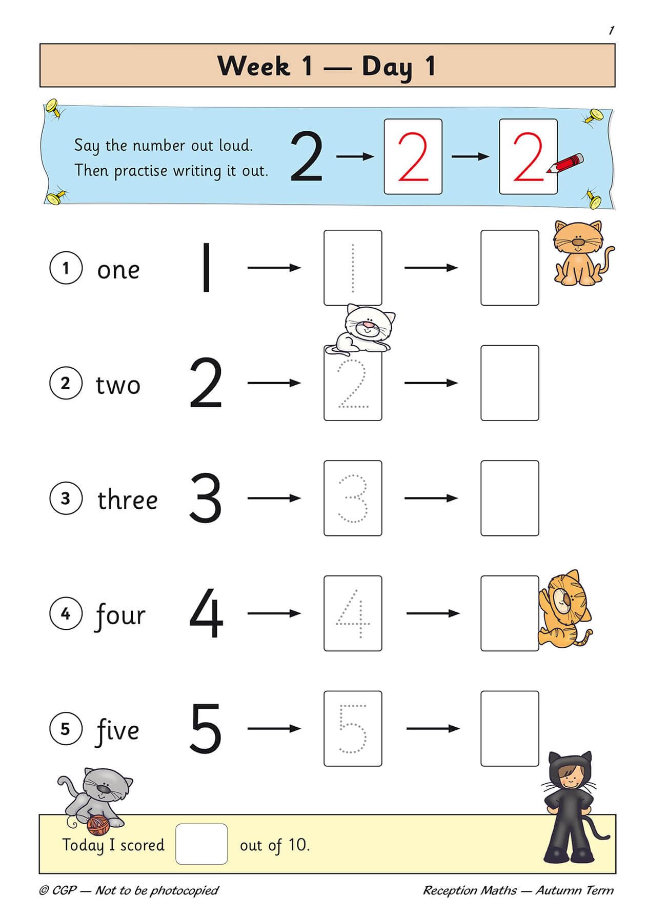 CGP Reception Maths Daily Practice Book - Autumn Term | Ages 4-6 | Paperback 2