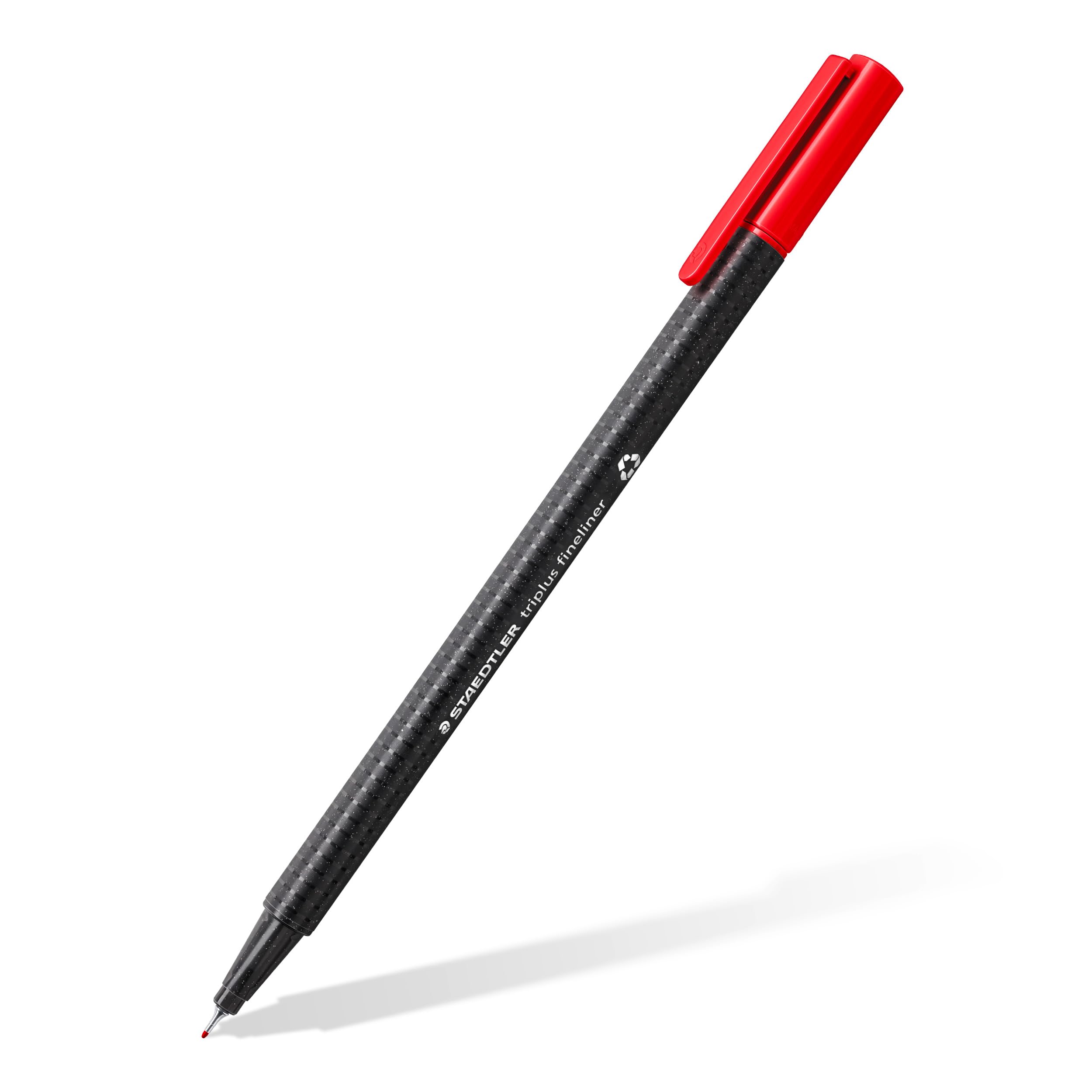 STAEDTLER triplus Fineliner Pens - Black Ink, 0.3mm Fine Tip | Pack of 4 | Recycled Plastic Housing 2