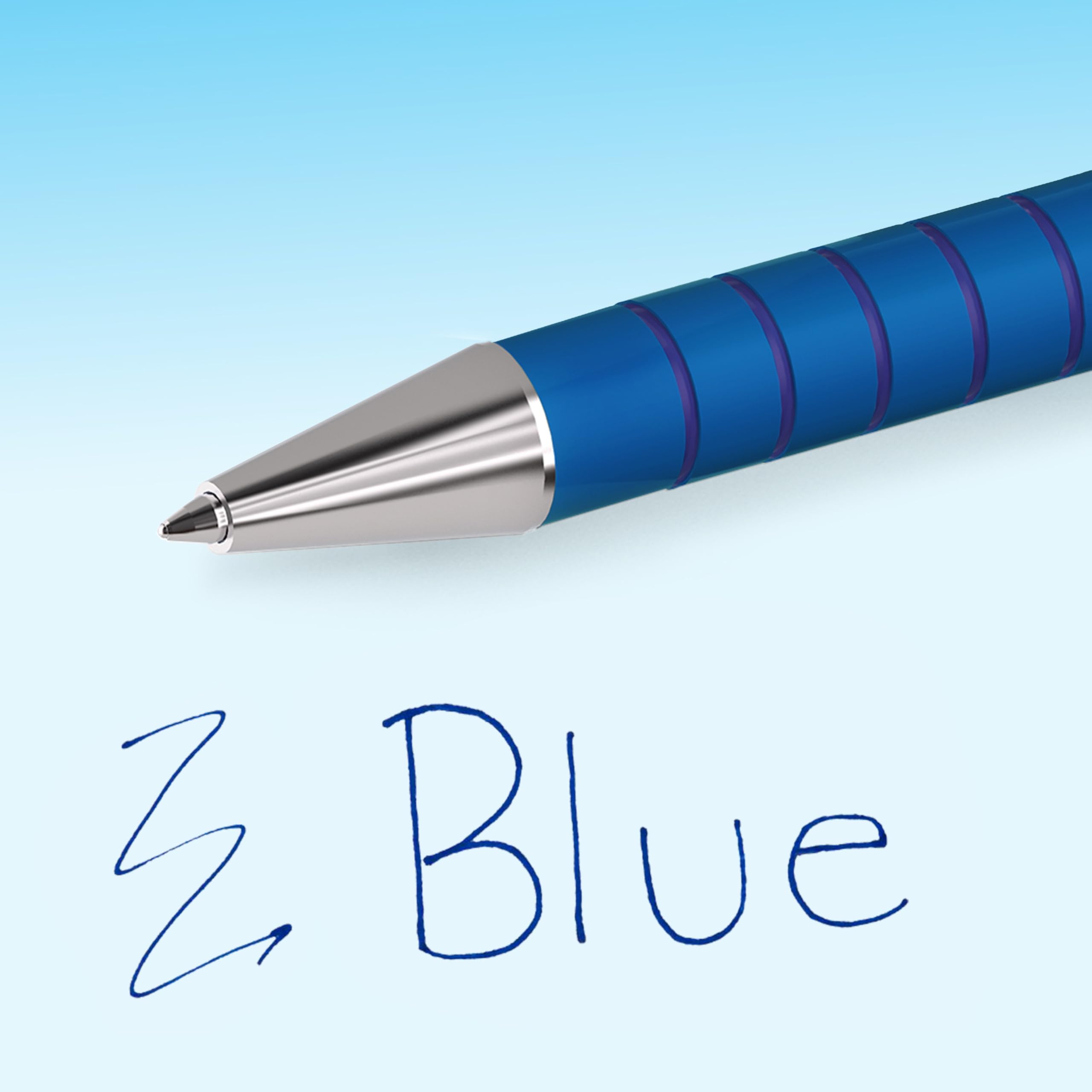 Paper Mate Flexgrip Ultra Retractable Ballpoint Pens - Medium Point (1.0mm) Blue Ink | Comfort Grip | 5 Count 3