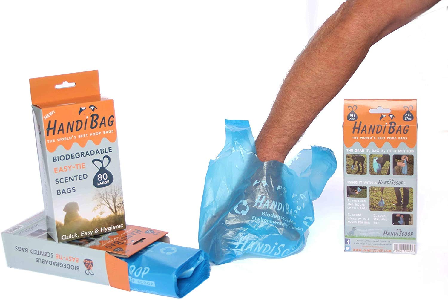 SMALL PET SELECT Handiscoop Bags - 80 Biodegradable Waste Bags | Unscented, Beige 5