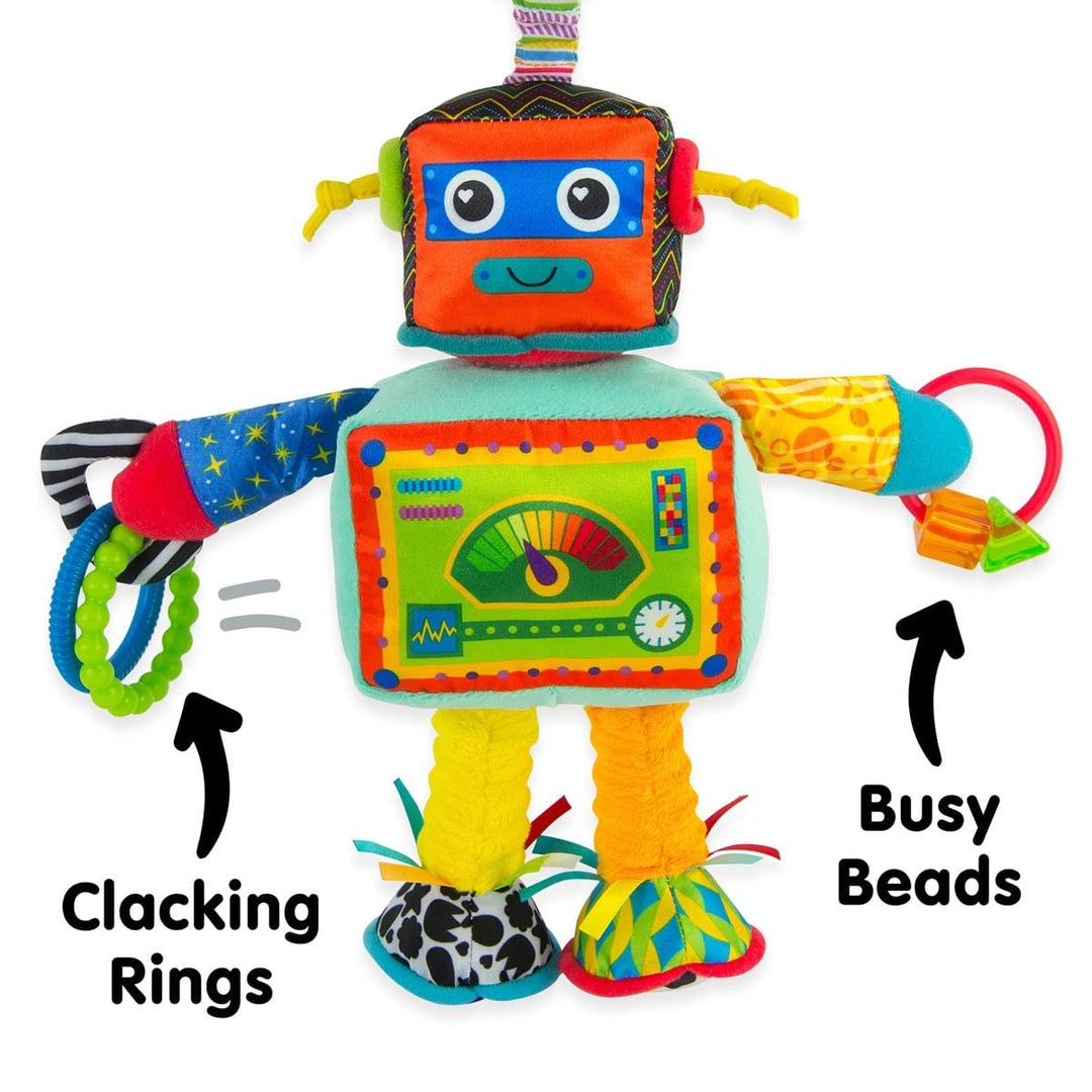 Lamaze Rusty the Robot - Sensory Toy for Babies 0-6 Months with Twistable Head & Clip