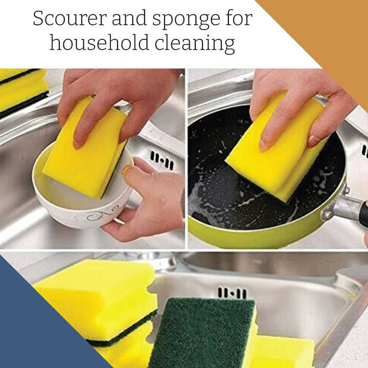 STERLING PRODUCTS Heavy Duty Scrub Sponge - Dual Sided Dish Washing & Cleaning Sponge (16 Pack)