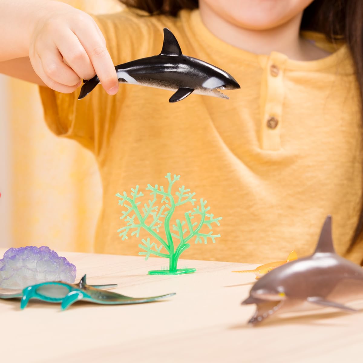 Terra by Battat Marine World Ocean Animal Toy Set - 60 Pieces | Realistic Figures | Ages 3+