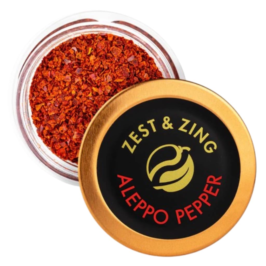 Zest & Zing Aleppo Pepper Chilli Flakes - Rich Flavour with Gentle Warmth | 18g Jar