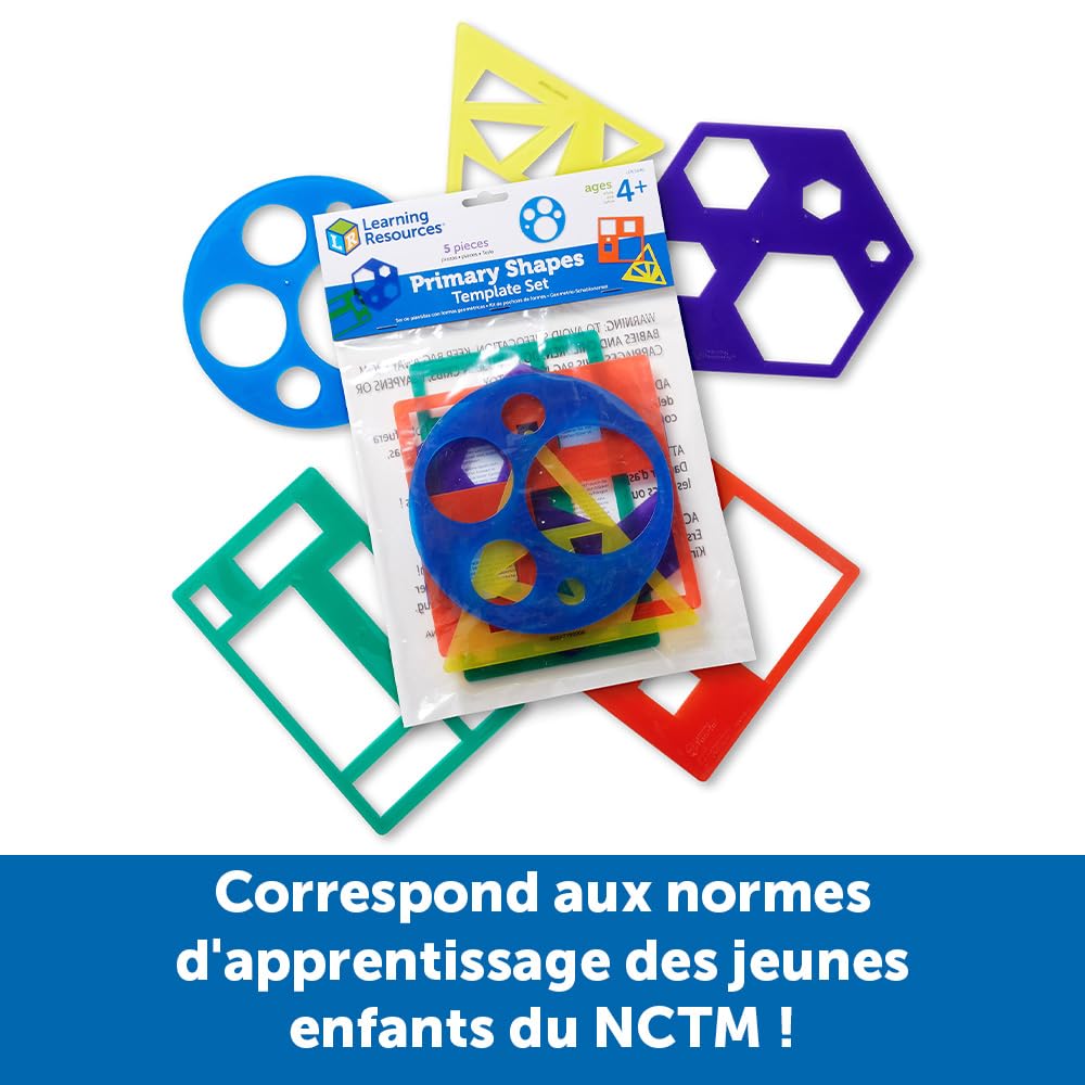 Learning Resources Primary Shapes Template Set - 5 Templates