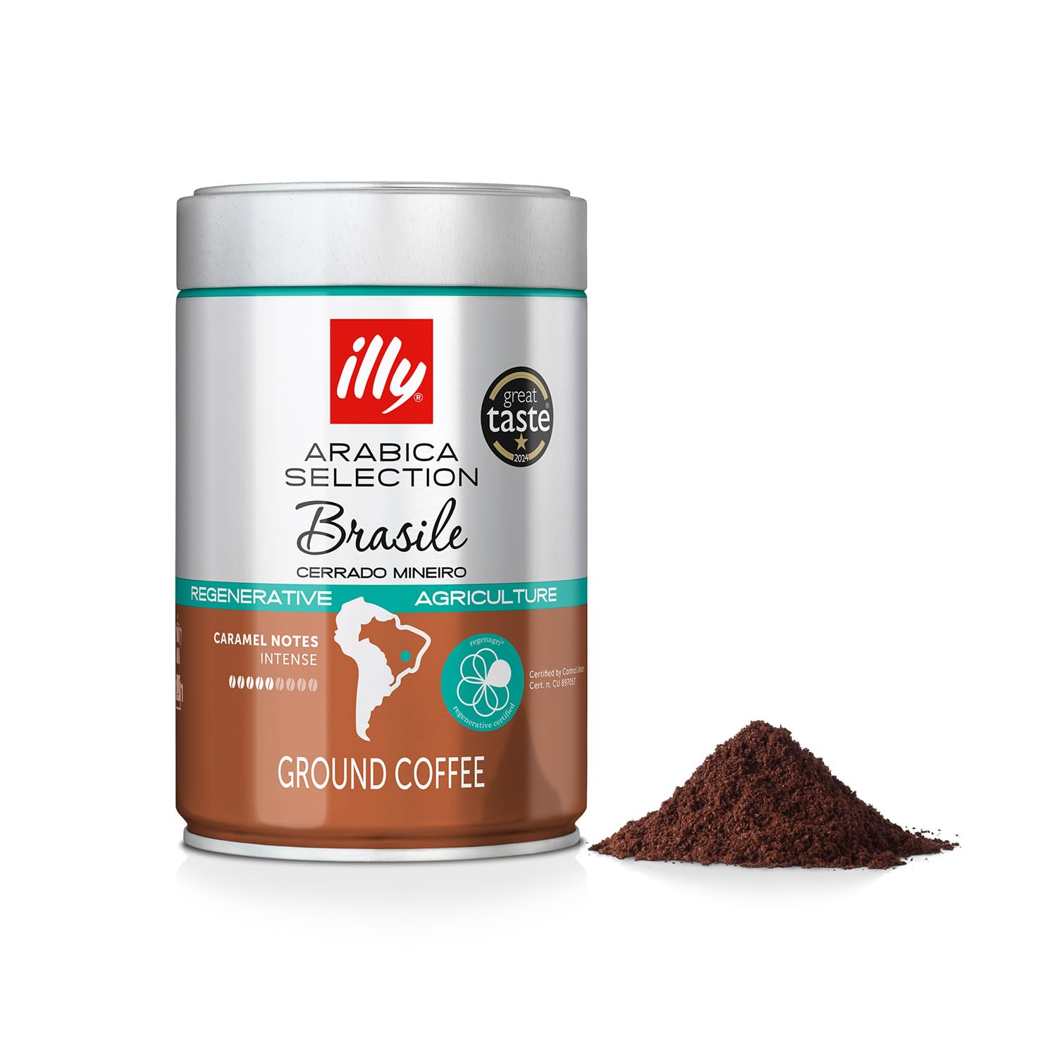 illy Ground Coffee - Brazil Cerrado Minero Single Origin | 100% Arabica | Caramel Notes | 250g