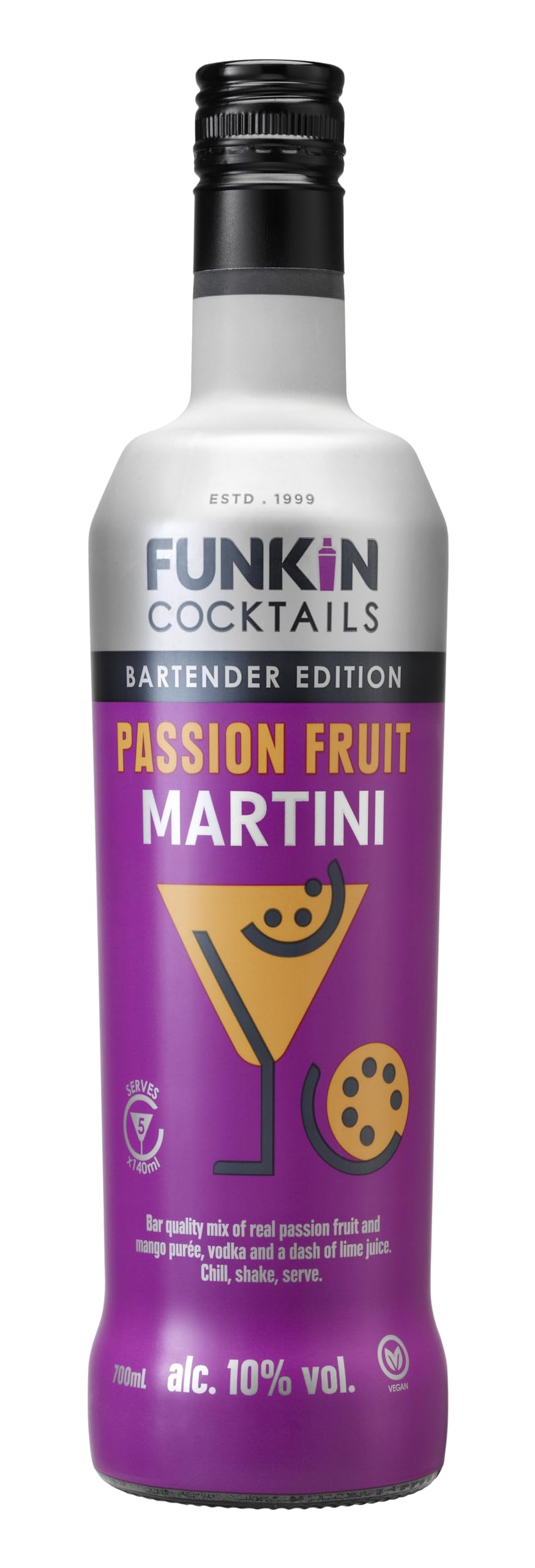 Funkin Cocktails Ready to Drink Passion Fruit Martini Bottle | 10% ABV | 700 ml 1