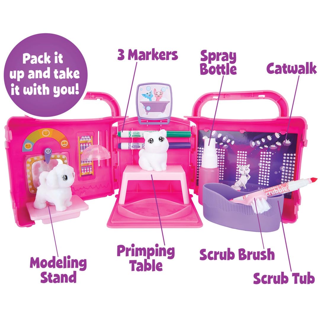 CRAYOLA Scribble Scrubbie Pets Beauty Salon Playset | Washable Toy | Ages 3+ 2