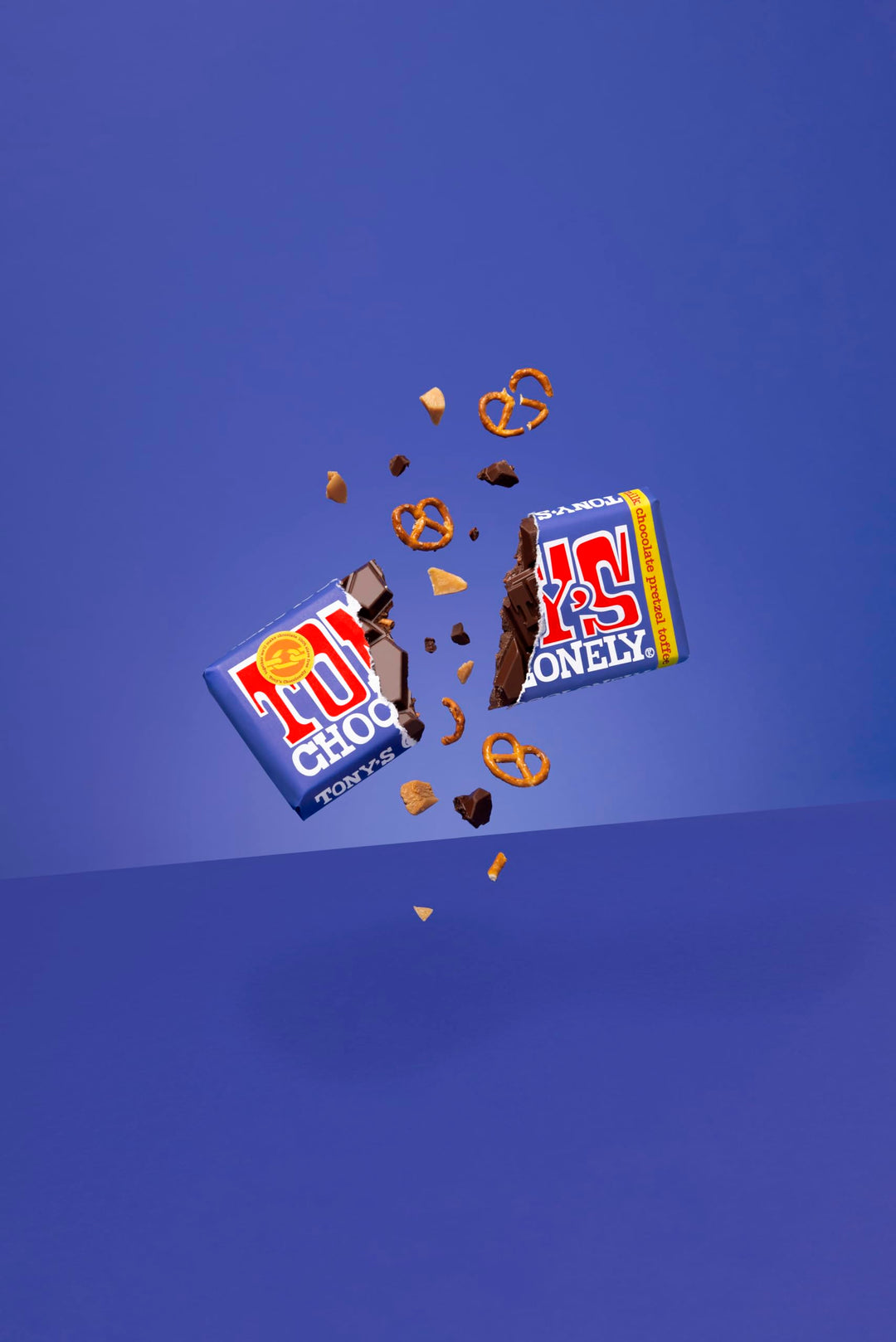 Tony's Chocolonely - Dark Milk Pretzel Toffee Chocolate Bar 180g
