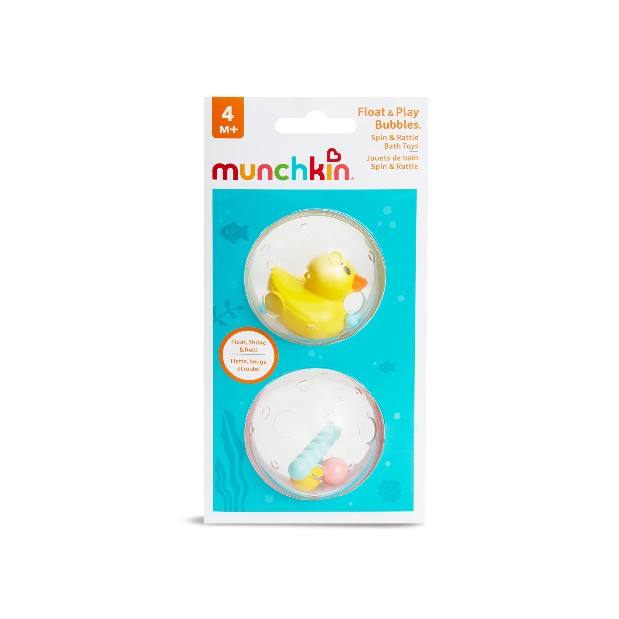 Munchkin Float and Play Bubbles Bath Toy - Sensory Stimulation, Easy Grasp | 2 Count Pack 3