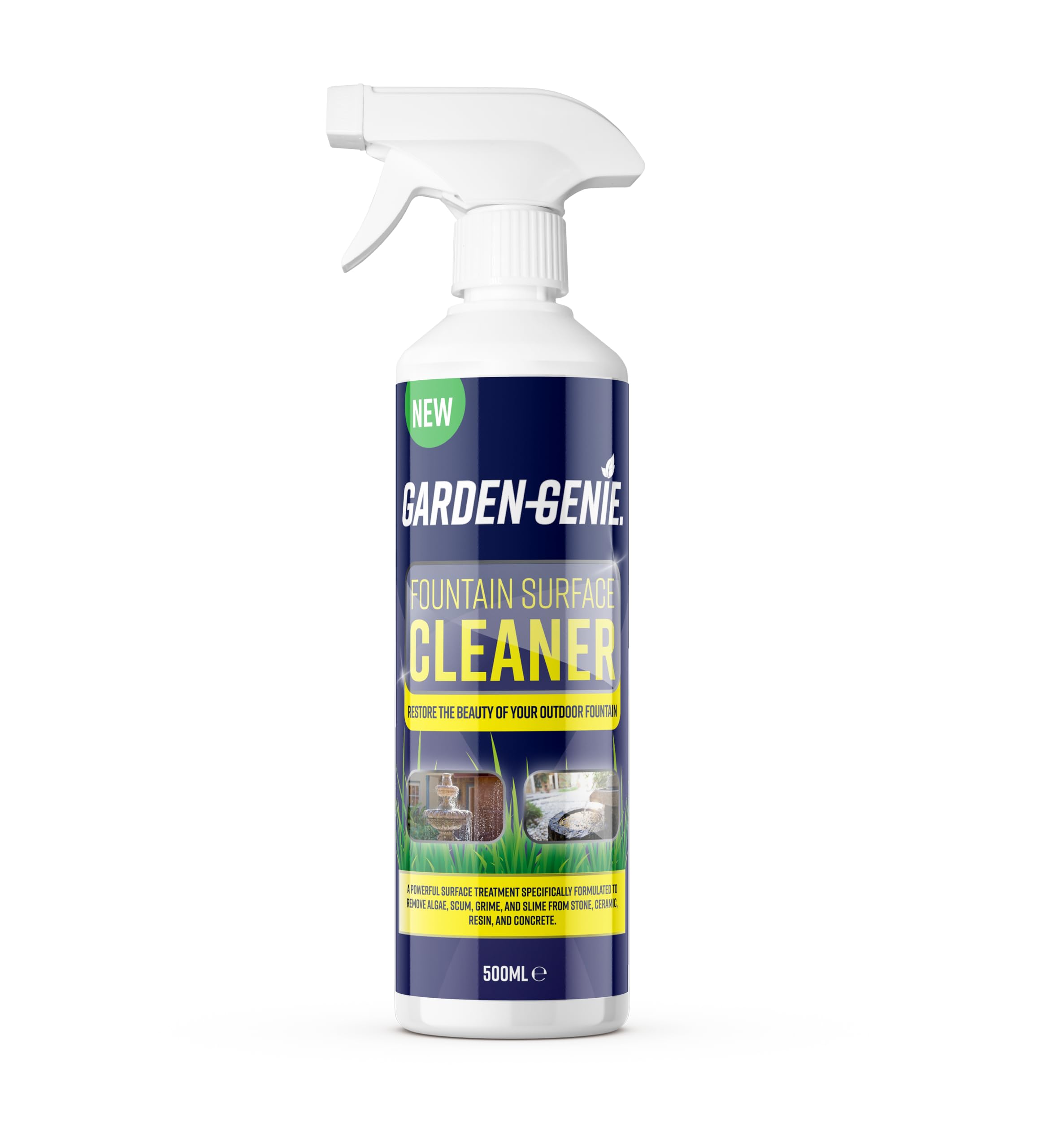 Garden Genie Fountain Surface Cleaner Spray - Removes Algae & Grime | 500 ml