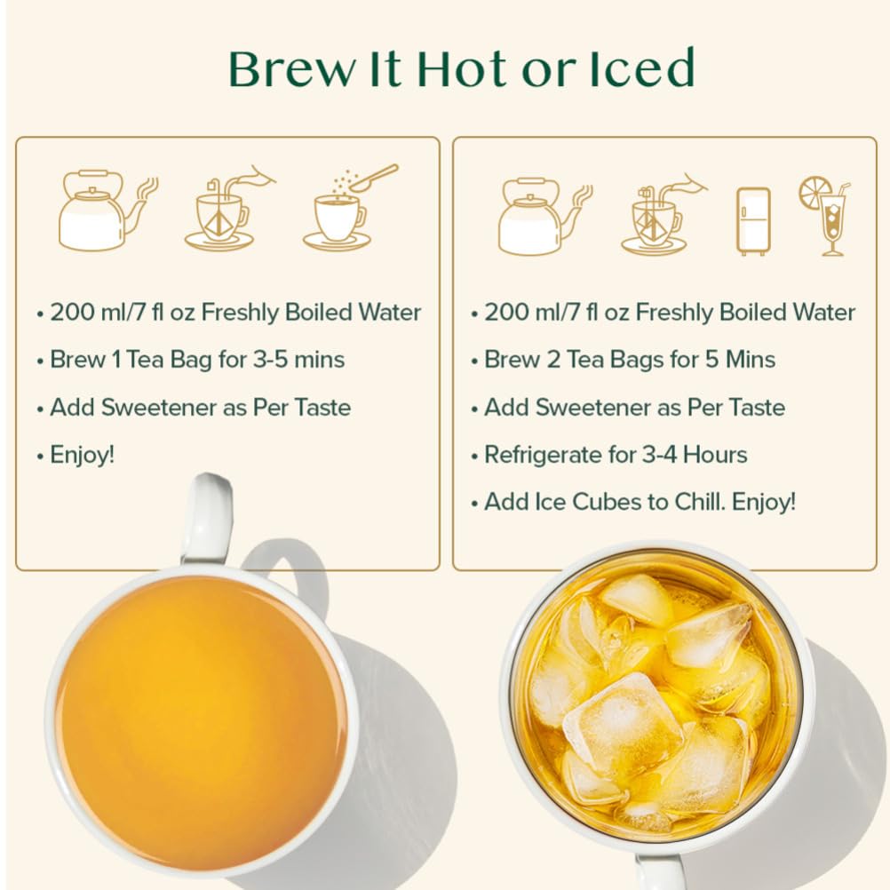 VAHDAM - Turmeric Ashwagandha Herbal Tea Bags (15 Count) 100% Pure Herbal Blend 7