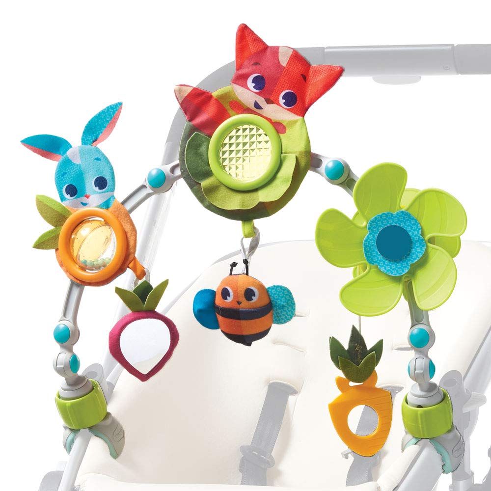 Tiny Love Sunny Stroll Activity Arch - Rattle Toys, Crinkly Textures, Baby-Activated Fan | 0m+