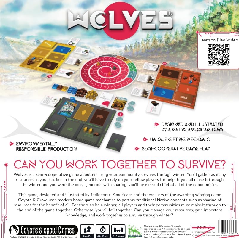 Coyote & Crow Wolves Strategy Board Game