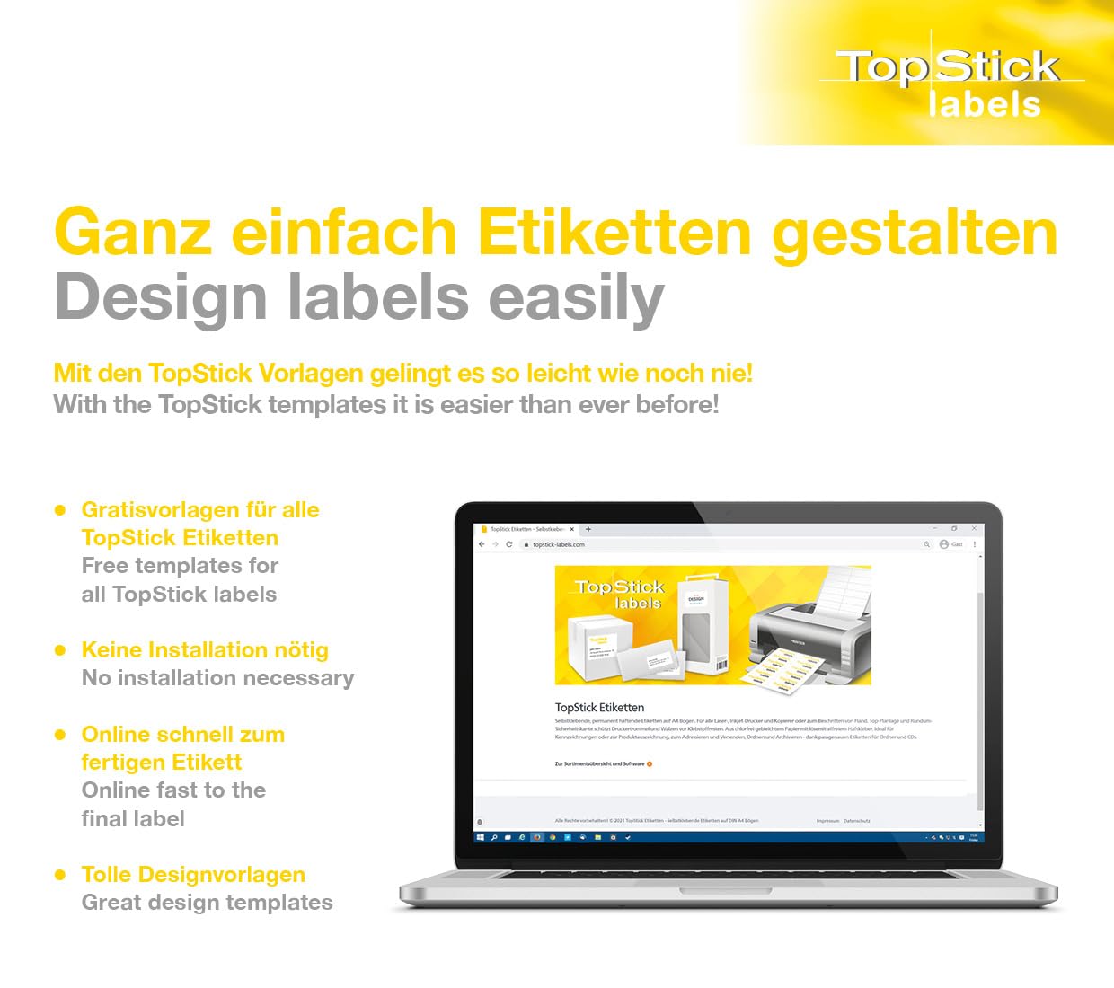 TopStick Self Adhesive Address Labels - 1800 Labels, 63.5 x 46.6 mm, White, for Laser & Inkjet Printers 7