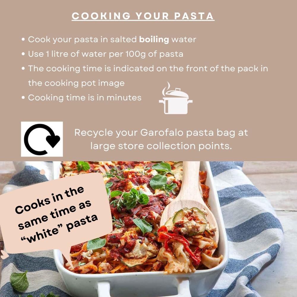 Garofalo Wholewheat Organic Farfalle Dry Pasta, 500g 5