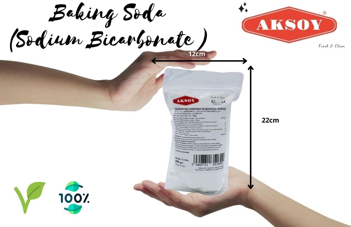Aksoy - Pure Baking Soda 850g | Sodium Bicarbonate Powder for Baking, Cleaning & Home Uses 5