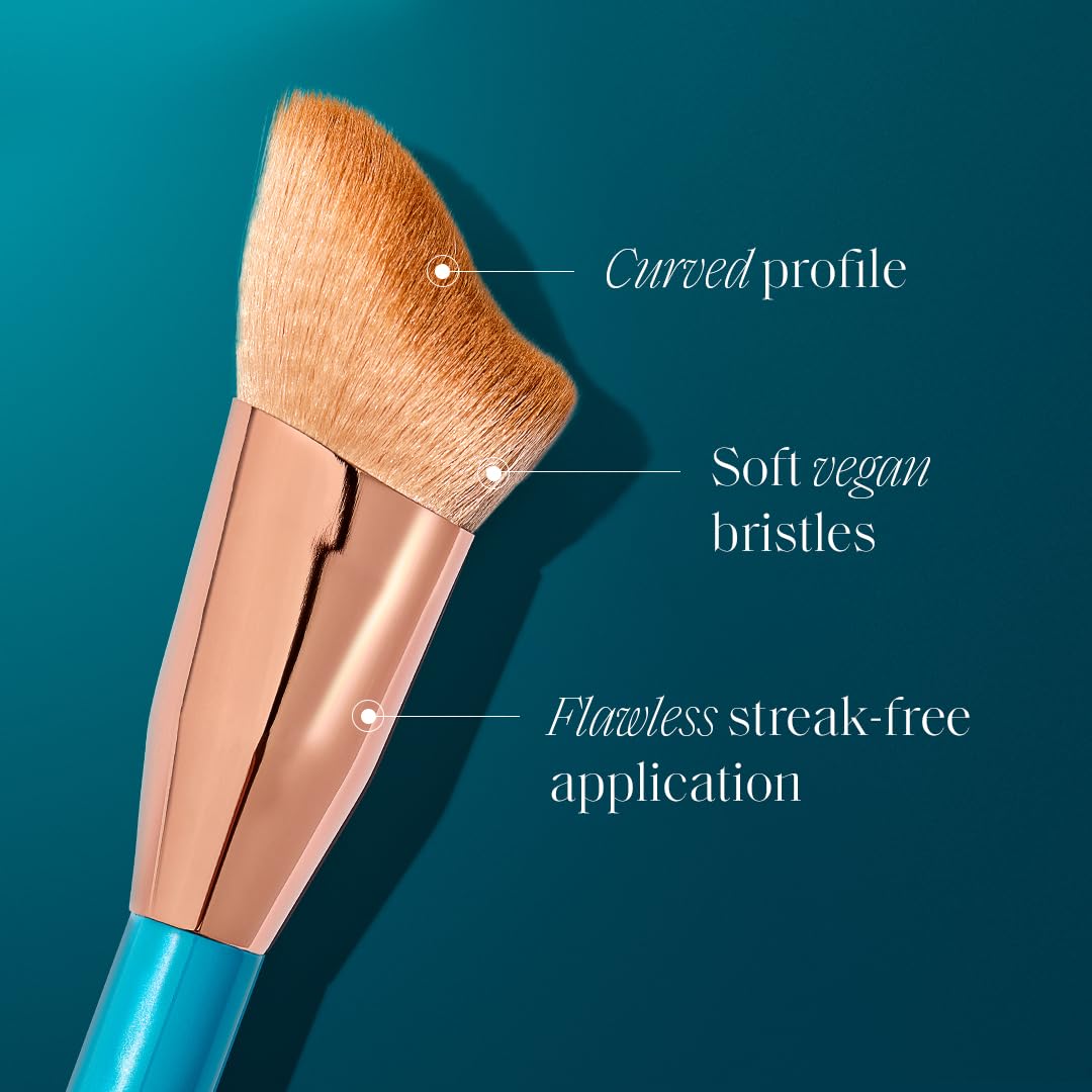 St.Tropez Ultimate Tan Face Brush - Flawless Streak-Free Application | Vegan Bristles | Blue 3